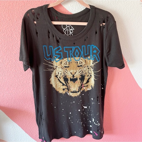Anthropologie Chaser US Tour Tiger Tee S - Picture 3 of 8